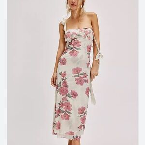 Free People mesh Floral Pink and Cream Women's Dress size XS